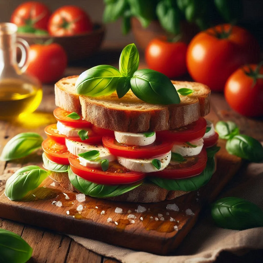 healthy recipes for seniors caprese sandwich whole grain bread