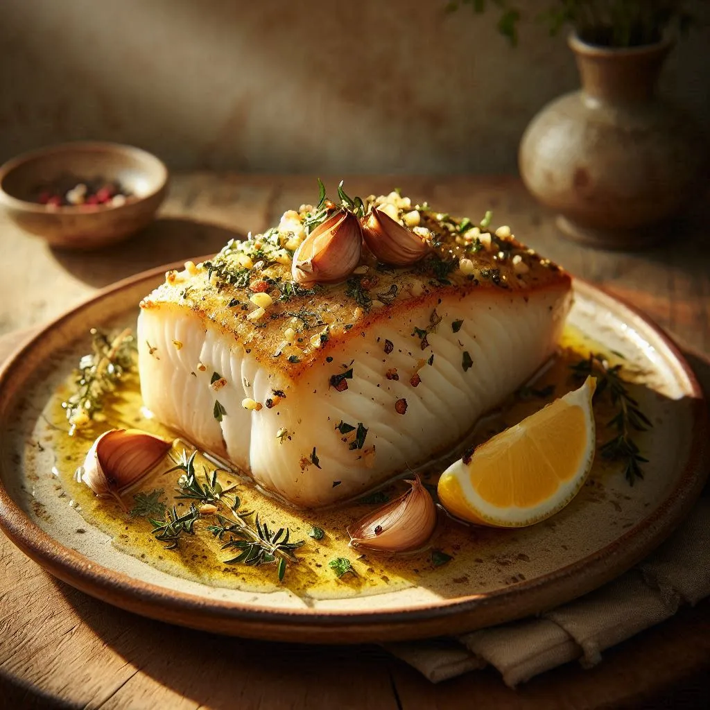 healthy recipes for seniors baked cod with garlic and herbs