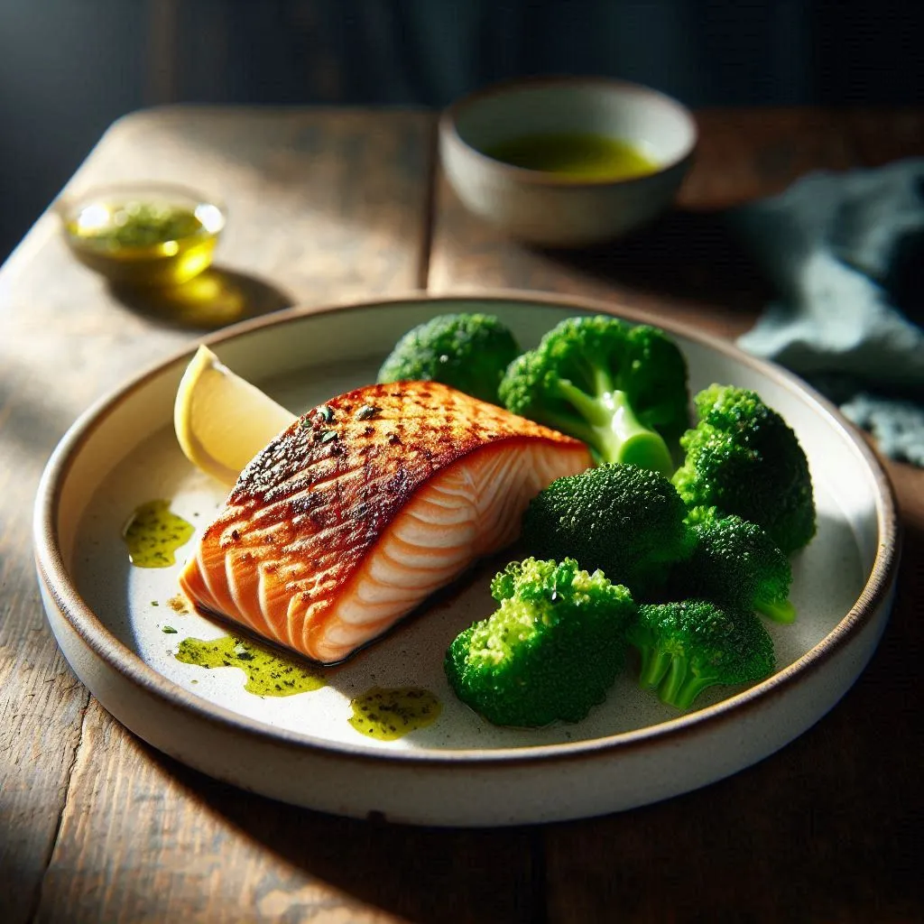 healthy recipes for seniors salmon with steamed broccoli