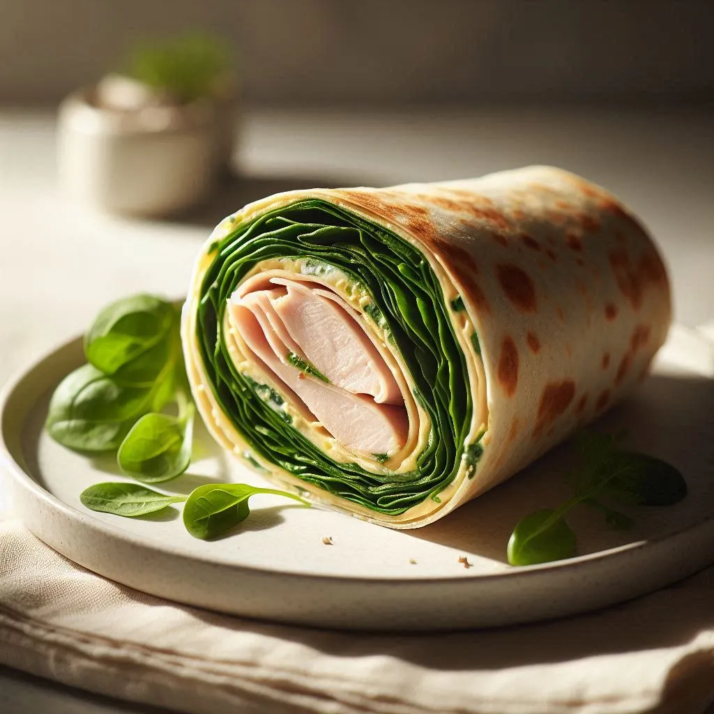 healthy recipes for seniors turkey spinach wrap