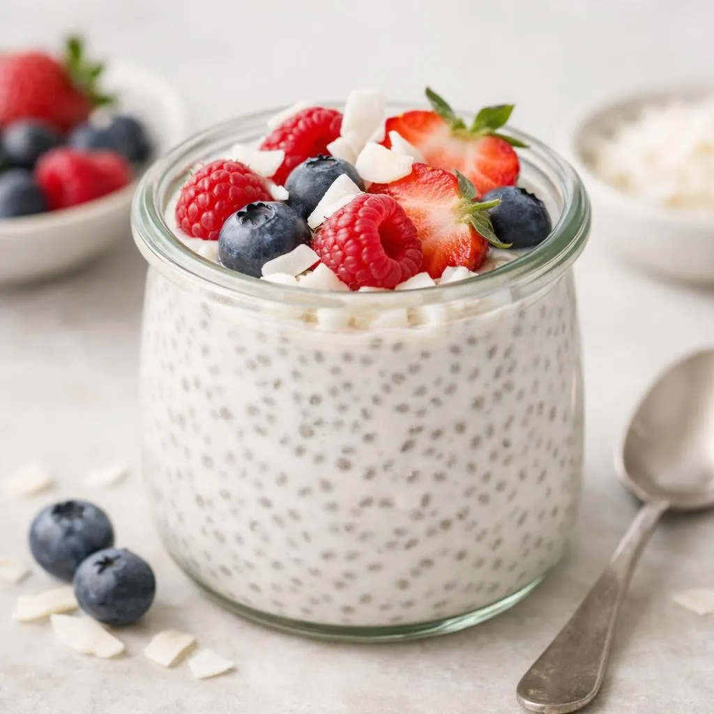 healthy recipes for seniors coconut chia pudding creamy breakfast