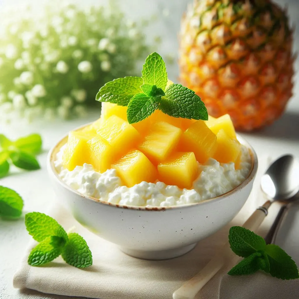 healthy recipes for seniors pineapple cottage cheese bowl protein breakfast