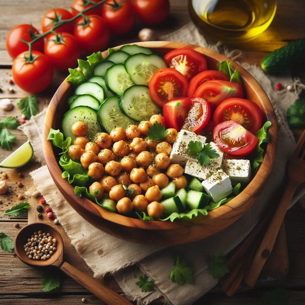 healthy recipes for seniors greek salad with chickpeas