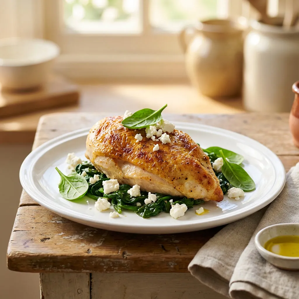 healthy recipes for seniors spinach feta baked chicken