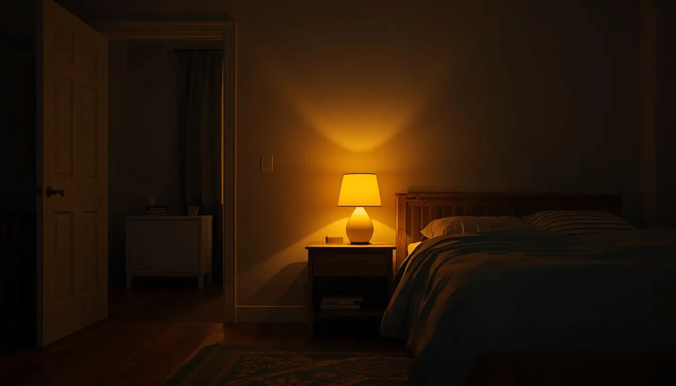 Light That Stays warm bedside lamp lighting bedroom at night stable low light orientation