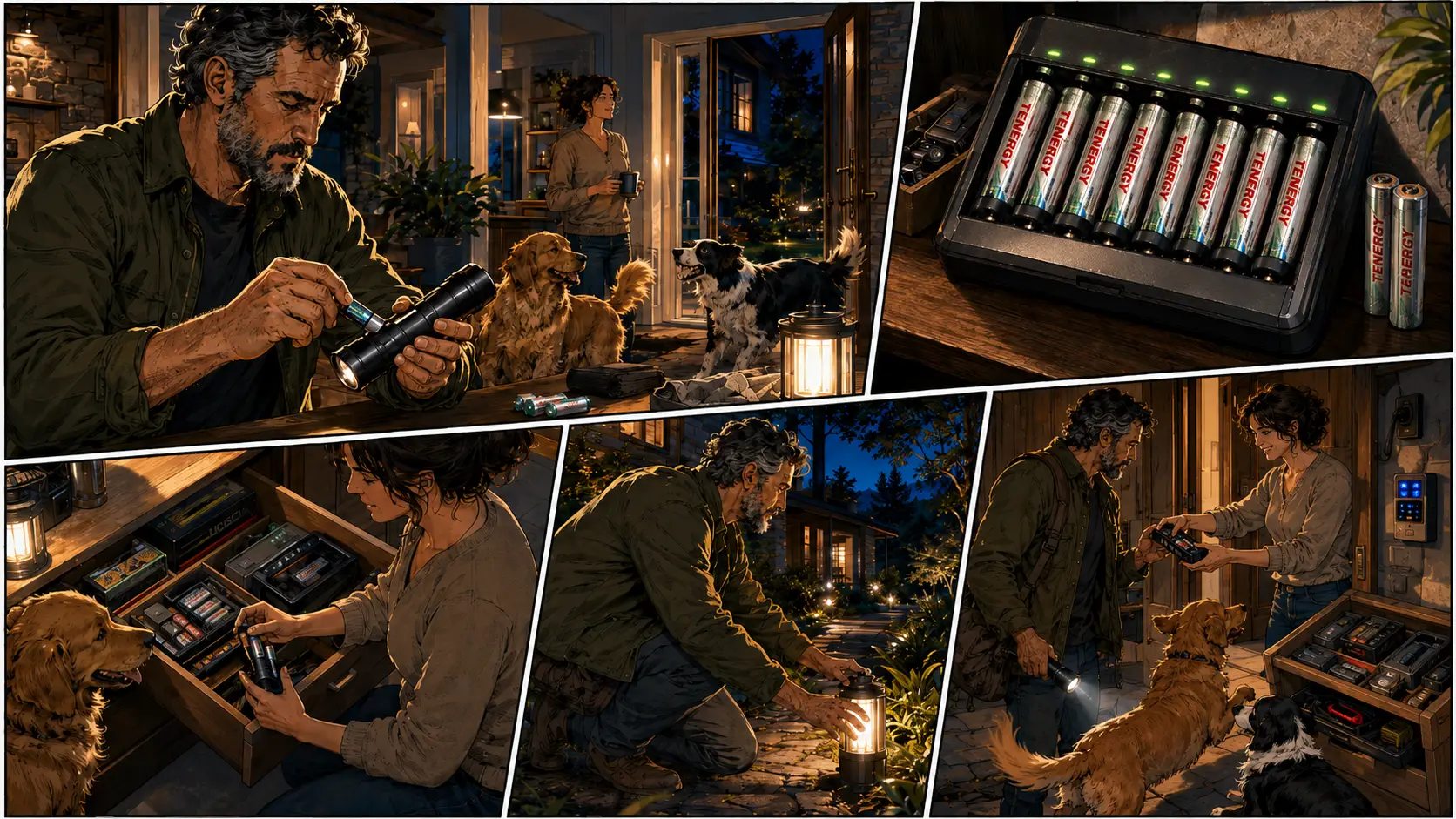 Preparing the home for a calm evening with backup lighting