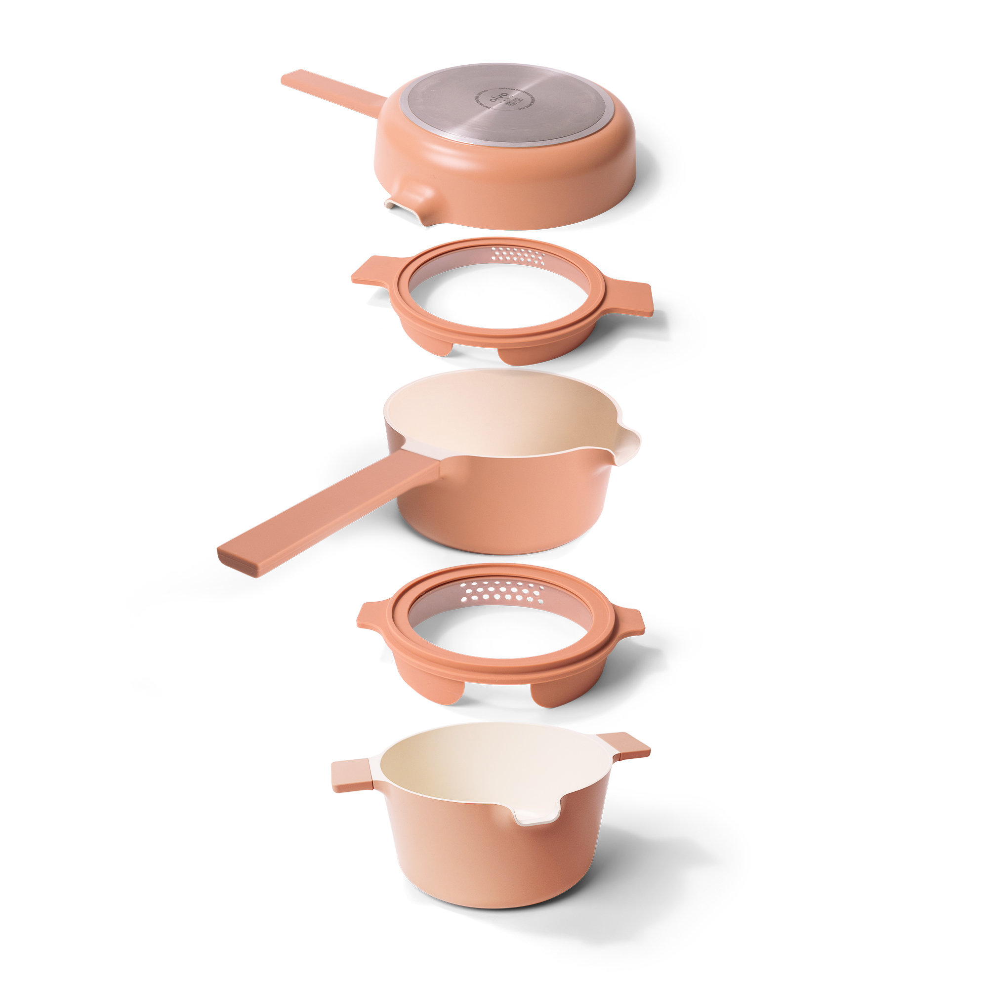 Alva Neat 5-Piece Stackable Ceramic Nonstick Cookware Set